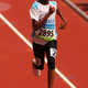 Samia Yusuf Omar competing in the 200 meters at the 2008 Olympics
